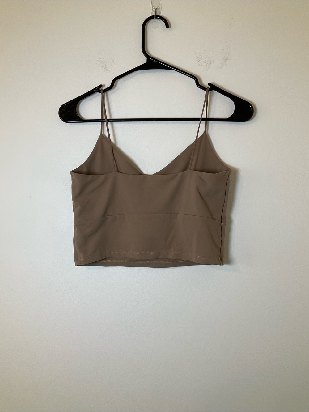 Abercrombie & Fitch Soft A&F Cutout Crop Tank Taupe Medium - Picture 2 of 5